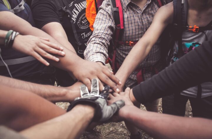 Diverse team collaborating on brand identity strategy